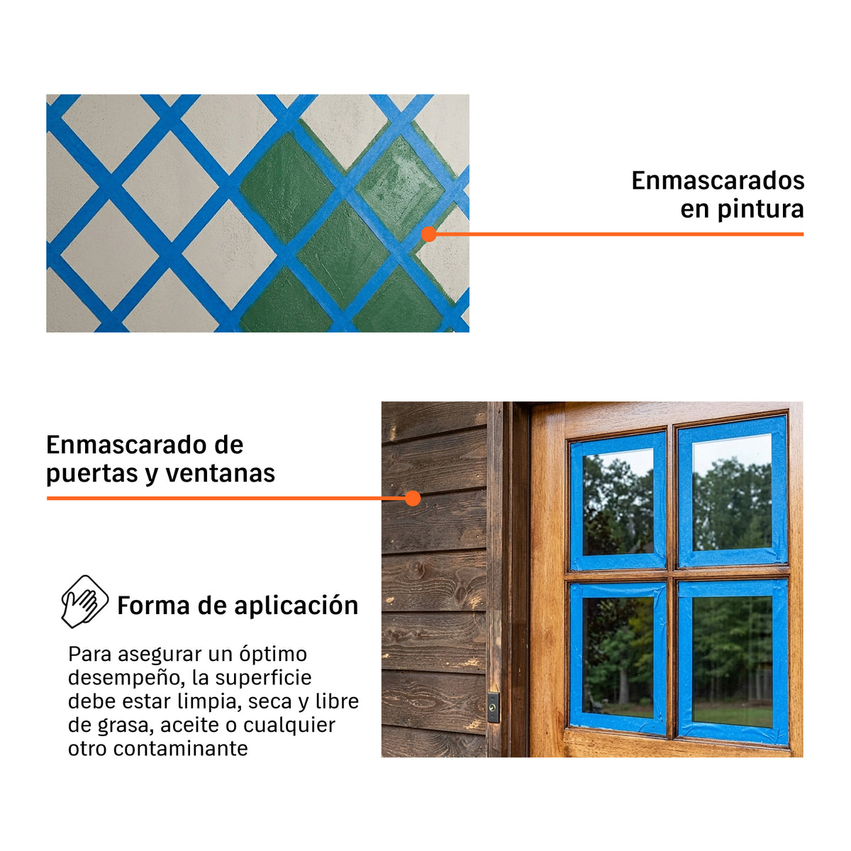 12621 CINTA MASKING TAPE AZUL 34” X 50 MT. PARA PINTOR TRUPER