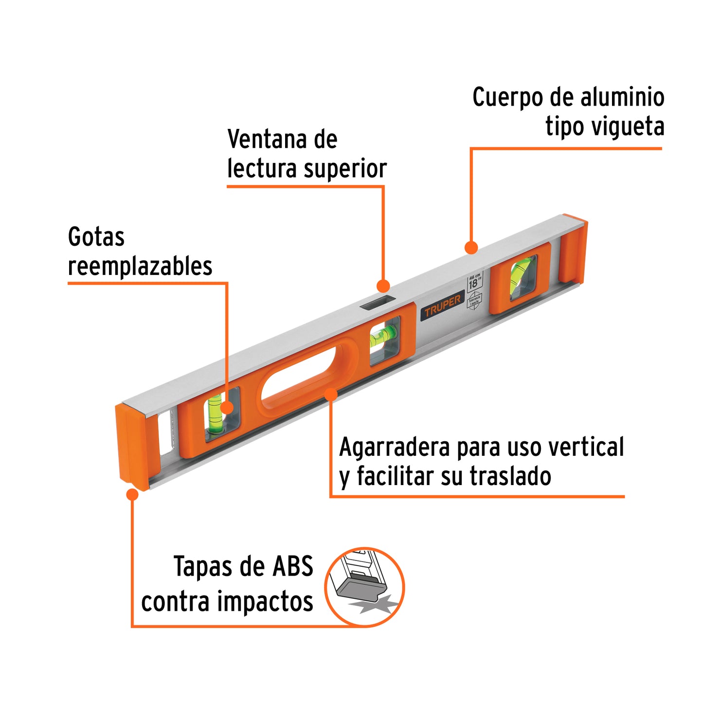17034 NIVEL PROFESIONAL DE 18” TRUPER