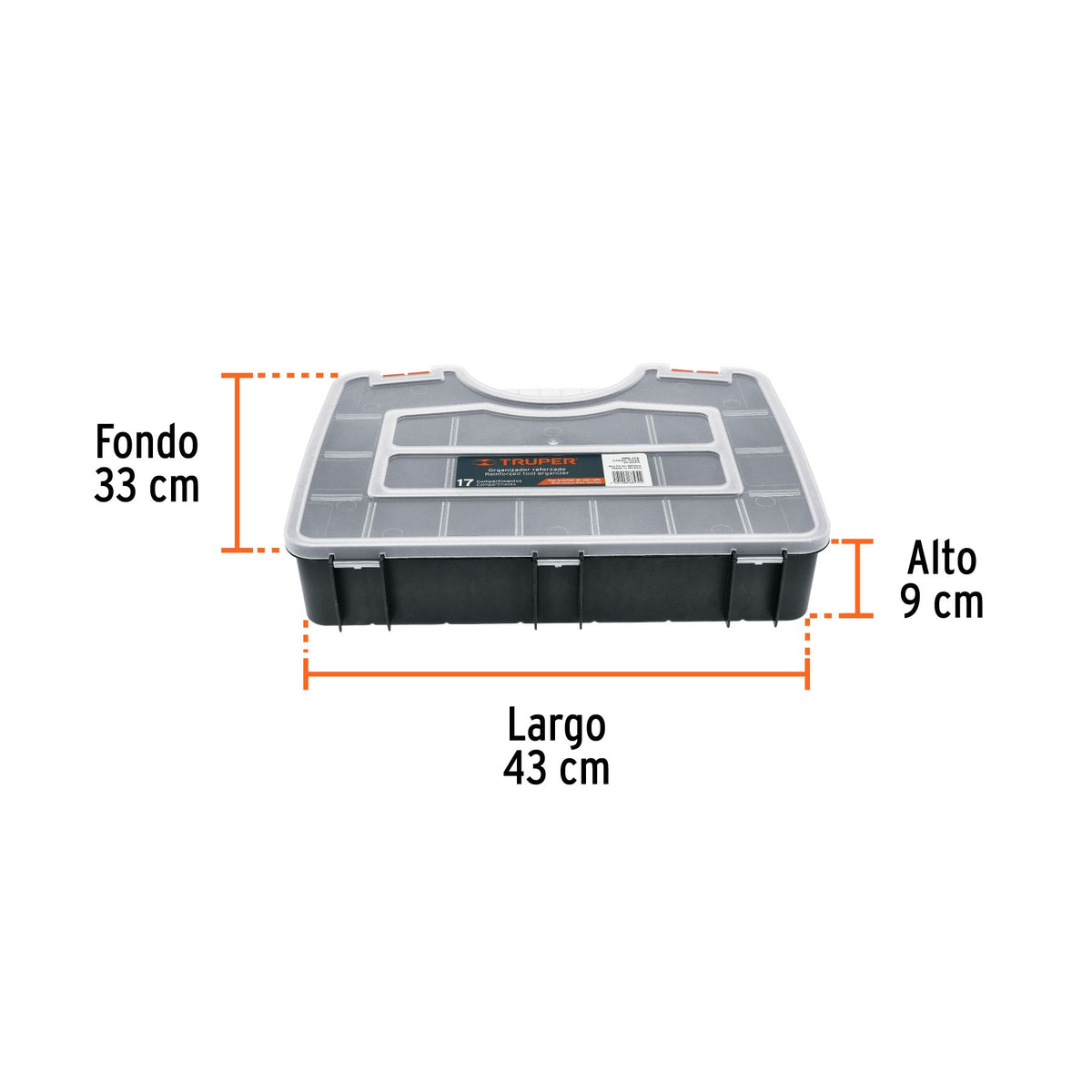 Organizador 17 Reforzado Org-17x Caja Herramientas