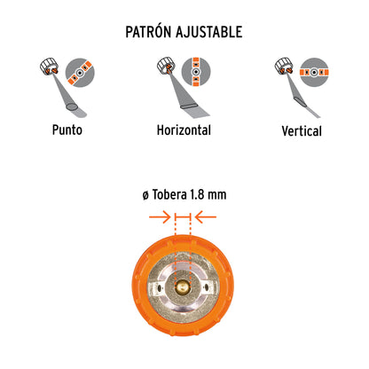 Pistola Eléctrica Para Pintar De 330w, 900ml, Truper Pipi-33e Naranja