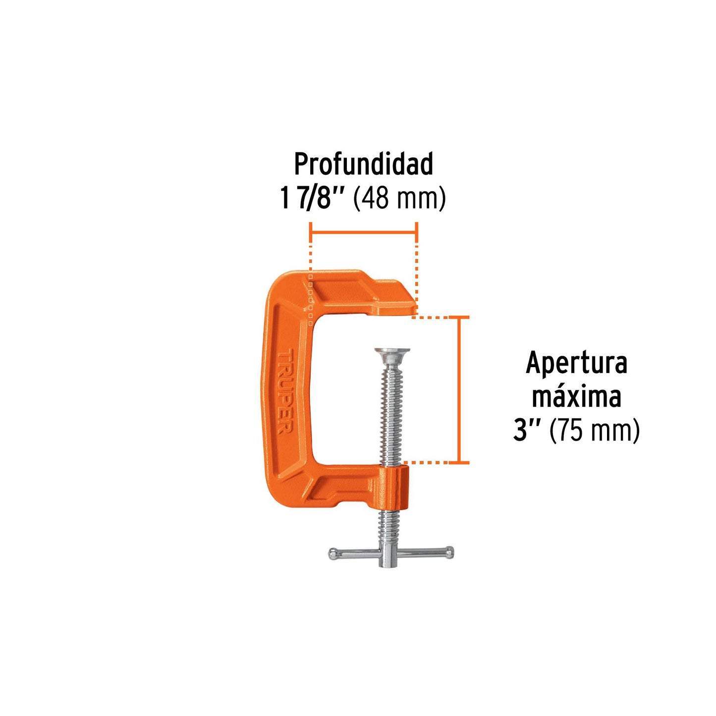 17660 PRENSA DE HIERRO 3” PARA CARPINTERO TRUPER