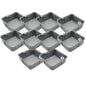 Paquete 10 Cajas Cuadradas Galvanizadas 3x3 1/2 Color Acero