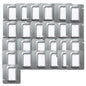 Pack 25 Sobretapas 5x5" Con Salida 1 Galvanizadas