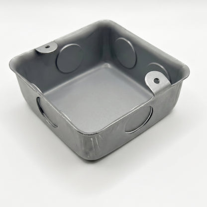 Paquete 10 Cajas Cuadradas Galvanizadas 3x3 1/2 Color Acero