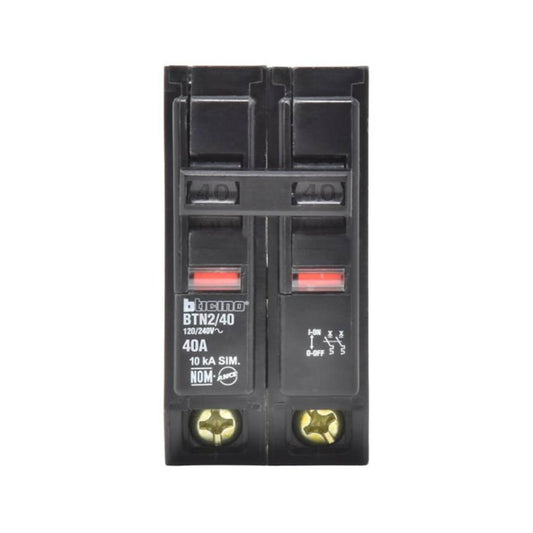 Interruptor Termomagnético 2p 40a 10ka Enchufable Bticino Bt