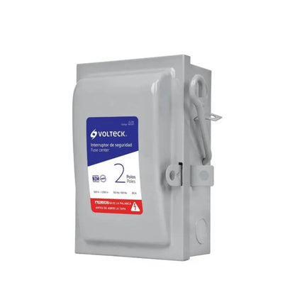 Interruptor Seguridad 2 X 30 Volteck 46020 Color Gris 30 A