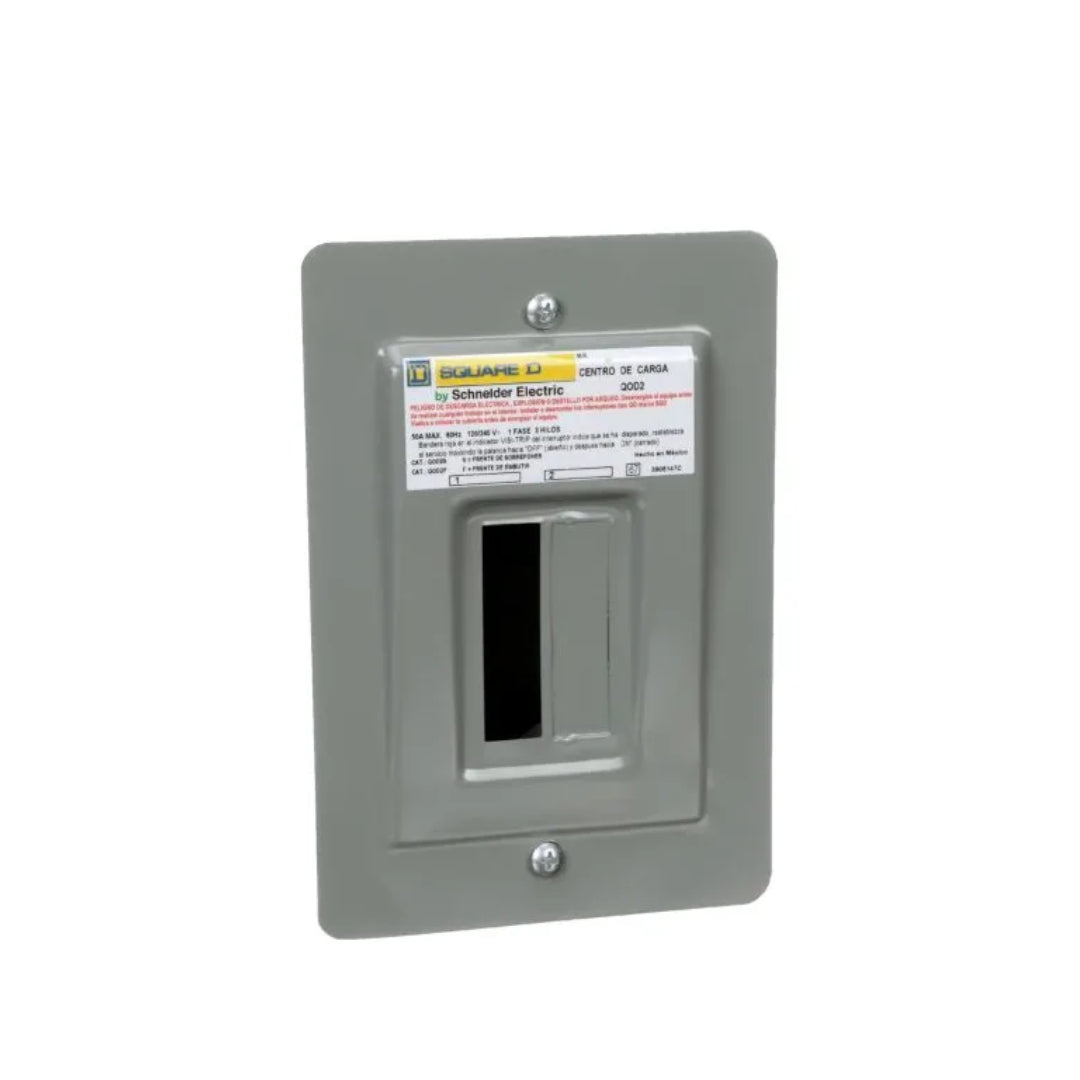 Centro De Carga Qod2f 2polos Tablero Eléctrico Gris