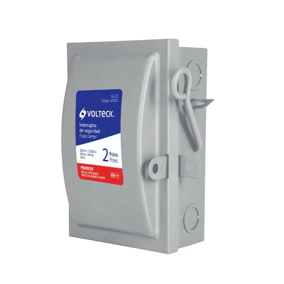Interruptor Seguridad 2 X 30 Volteck 46020 Color Gris 30 A