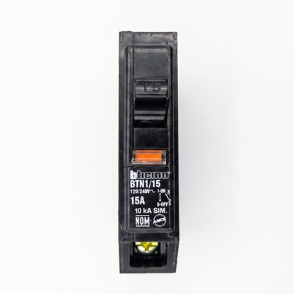 Bticino Btn1/15 Interruptor Termomagnético 1 Polo, 15a, 120v