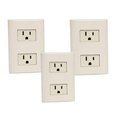 Pack 3 Placas Modus Marfil 2 Ventanas Con 2 Contactos