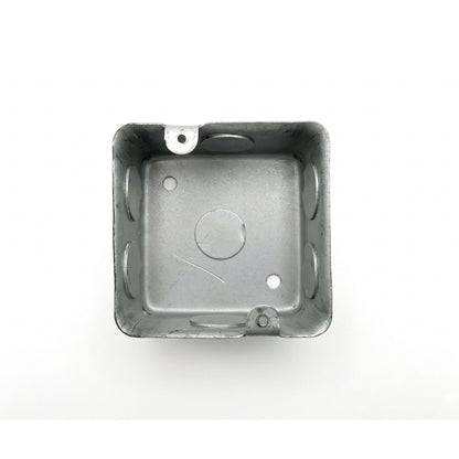 Paquete 10 Cajas Cuadradas Galvanizadas 3x3 1/2 Color Acero