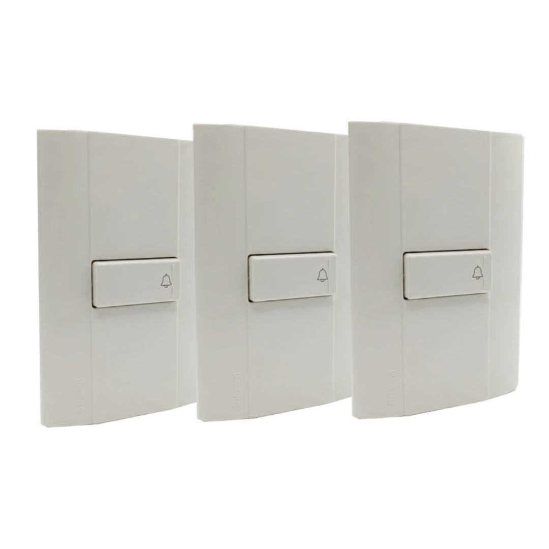Pack 3 Placas Modus Marfil 1 Ventana Con Timbre