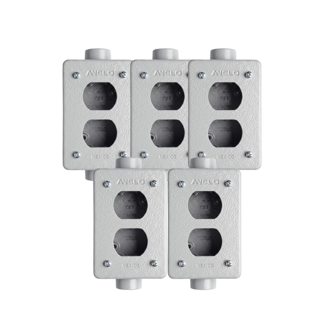 Condulet Fsc 1/2 Pack 5 Pzas Con Tapa Duplex Ds23