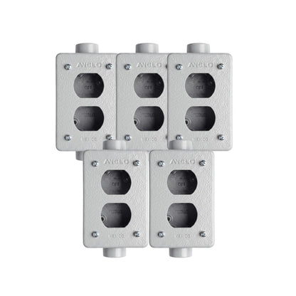 Condulet Fsc 1/2 Pack 5 Pzas Con Tapa Duplex Ds23