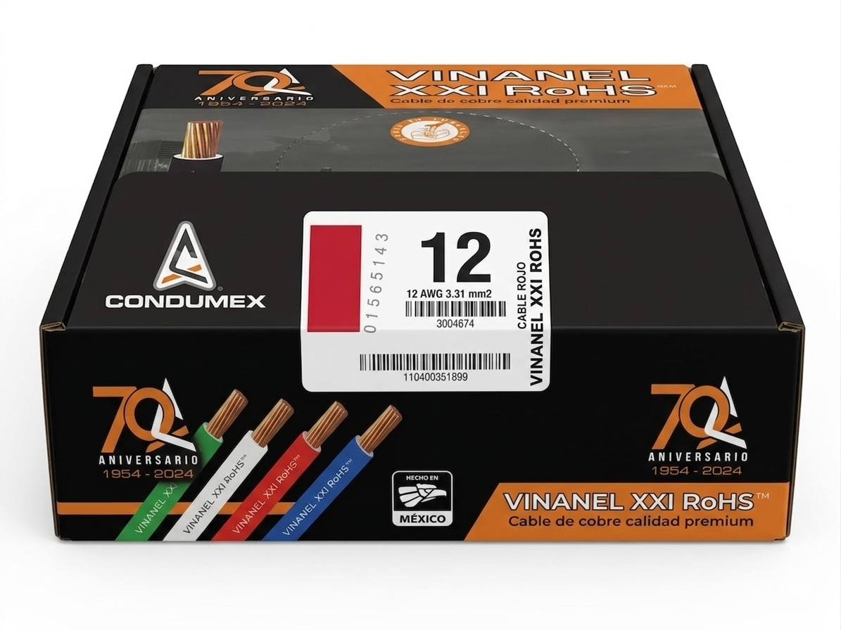 CABLE THW-LS CAL. 12 CONDUMEX ROJO
