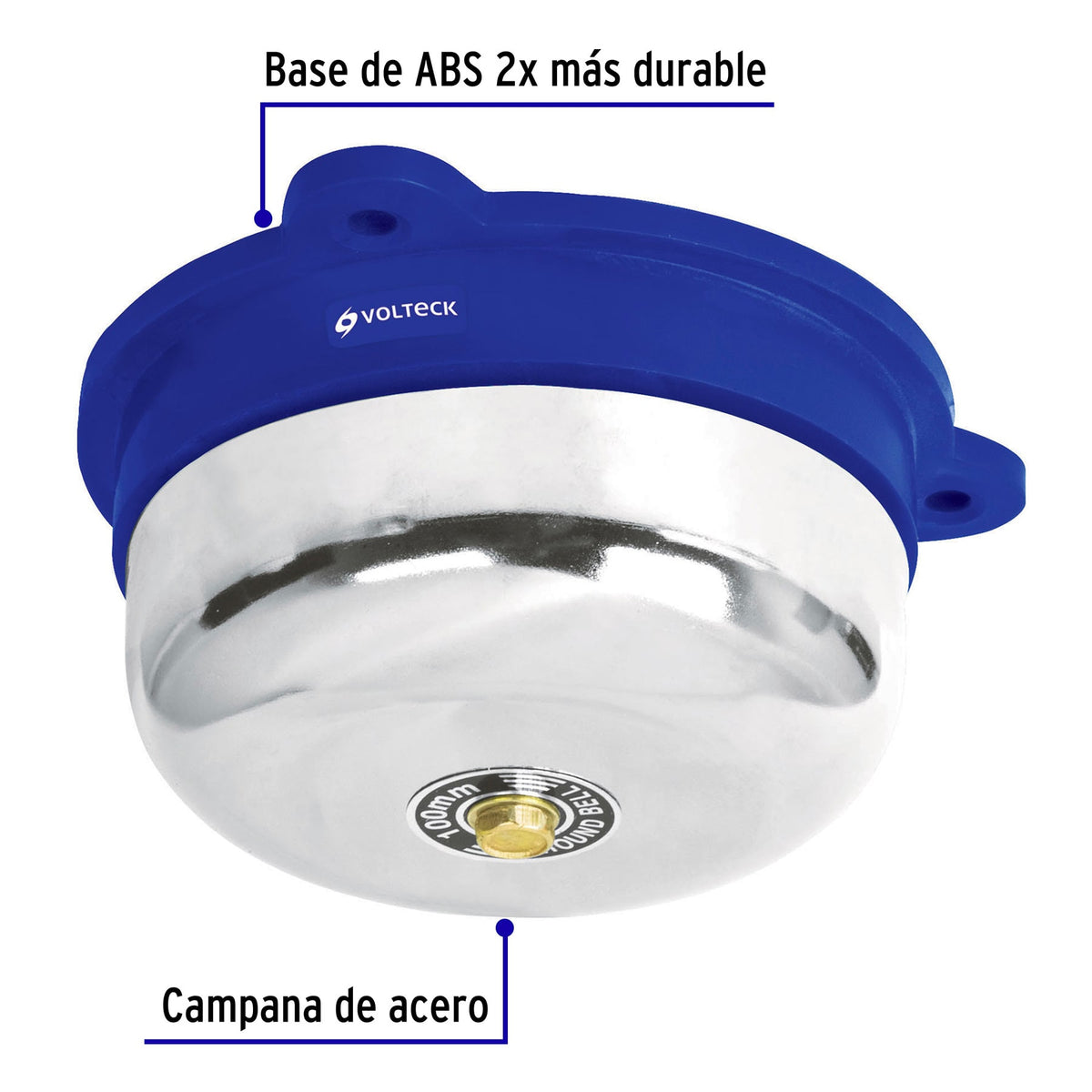 Timbre Industrial Tipo Campana 4 Pulgadas Cromado